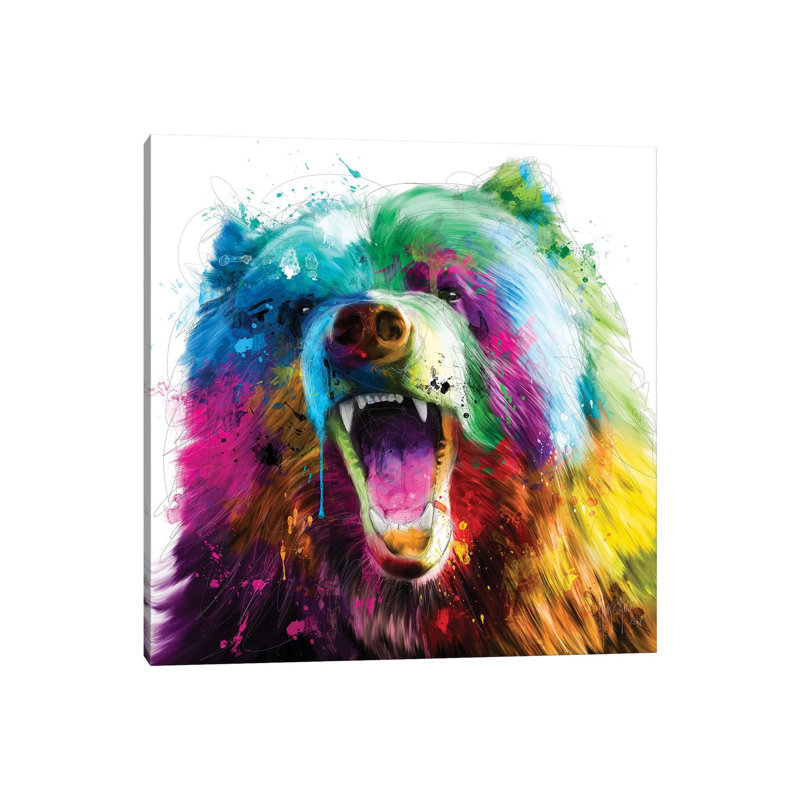 Bear Pop by Patrice Murciano - Wrapped Canvas Print