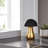 Stoneware and Ceramic Mushroom Figurine with Textured Dome and Modern Decorative Design-1059367080