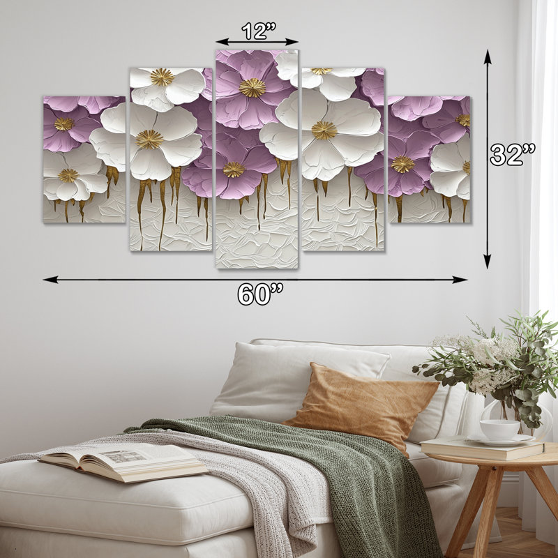 Fleurs sauvages de lavande sauvage dans la nature - Art mural fleurs sauvages - Art mural traditionnel sur toile