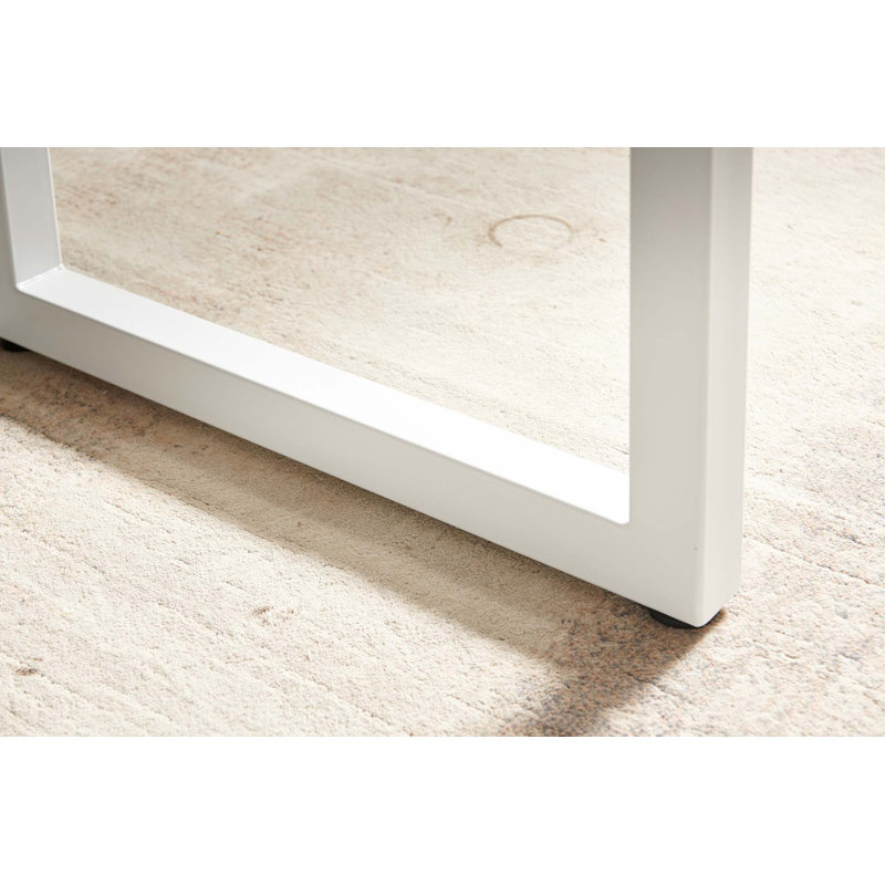 Table de salle à manger extensible, Blanc, H 29,13 po x l 70,86 po x P 31,49 po, Antique White