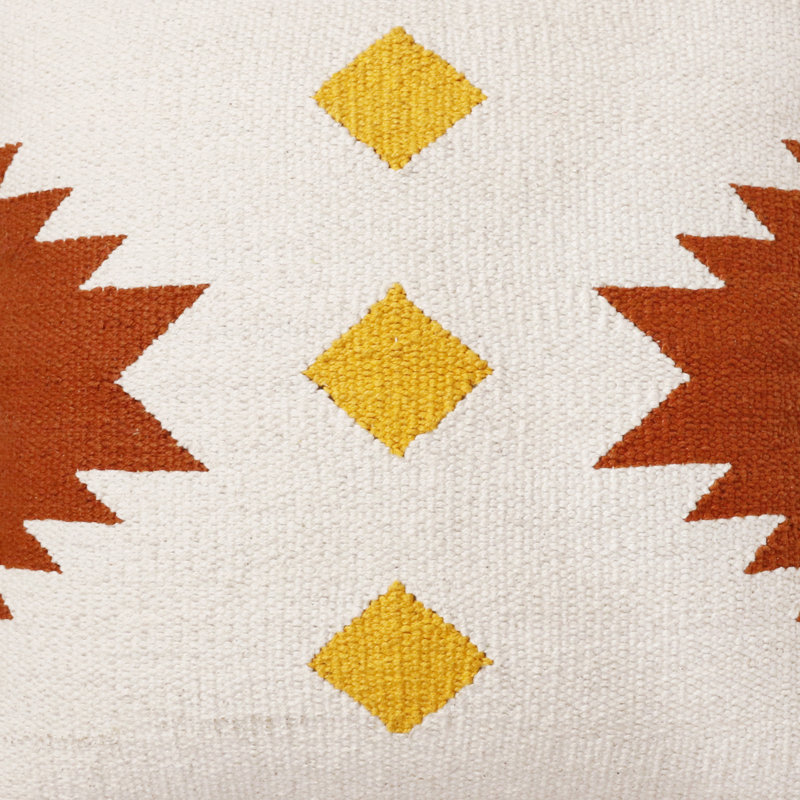 Cotton Geometric Throw Pillow