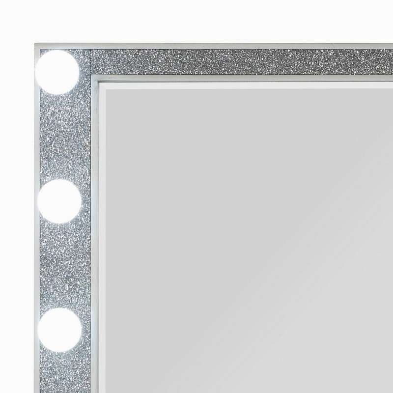 Sliverfluff Mirrored & Champagne Finish Mirror W/Light