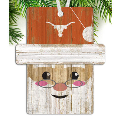 Texas 4.25'' Wood Holiday Shaped Ornament