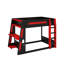 Lit superposé double en bois pleine grandeur avec bureau, deux tablettes de rangement, USB et lumière DEL-1618441445-1618441443