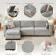 Canapé modulaire rembourré de 112 po avec repose-pieds Sayette 4 pièces Sayette-28805660