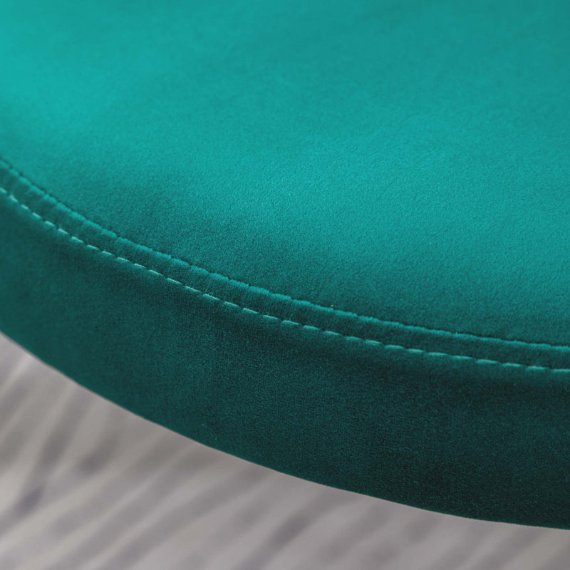 Chaise de salle à manger en velours, Vert