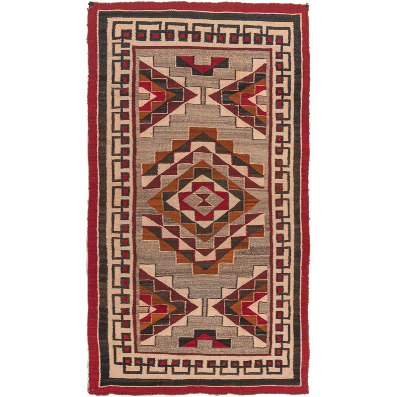 Tapis rétro Navajo vers 1950 4 pi 6 po x 8 pi