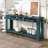 3-Drawers Storage  Console Table with Bottom Shelf for Entryway Hallway-1688039527