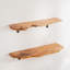 2 Piece Irregular Wood Live Edge Solid Wood