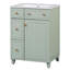 Armoire de salle de bain 24 po avec lavabo en céramique - Espace optimisé, lavabo couleur 24 po, construction, pratique-120961864