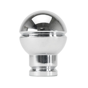 Full round large aluminum knob, in Chrome finish