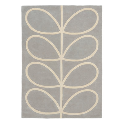 Wool Geometric Area Rug in Beige/Gray