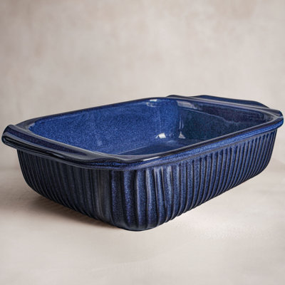 Artena 5.1Qt Ceramic Casserole Dish, Rectangular Deep Baking Pan with Handles, Large Oven Safe Lasagna Pan (Only Baking Dish)