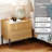 Laverda Modern Oak End Table With Usb Ports