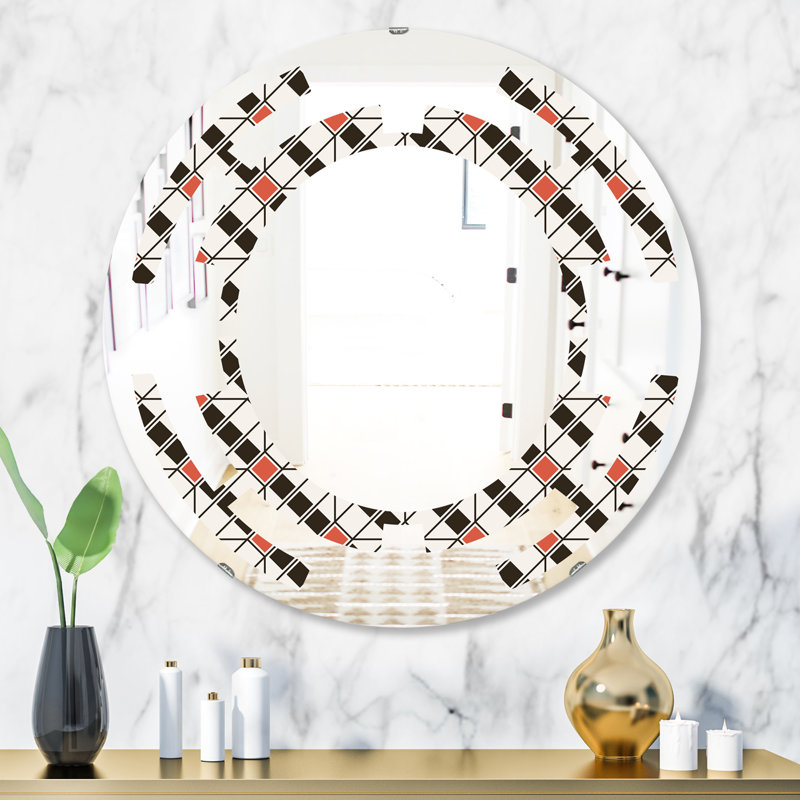 Miroir mural moderne Space Abstract Design IV, 31,5 po x 31,5 po