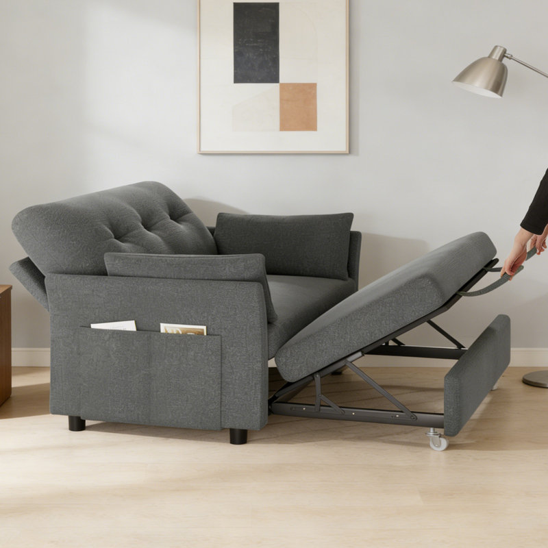 3-in-1 Convertible Sleeper Sofa Bed — Your Space, Transformed., Gray