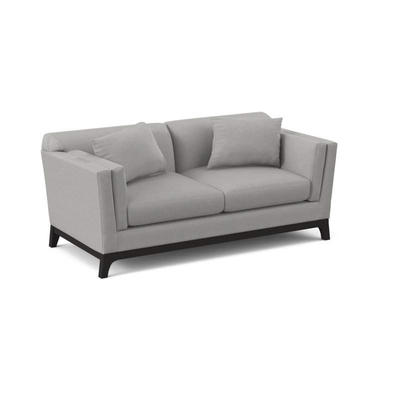 Zabriel Upholstered 65'' Sofa, Gypsy Vapor Performance Microfiber