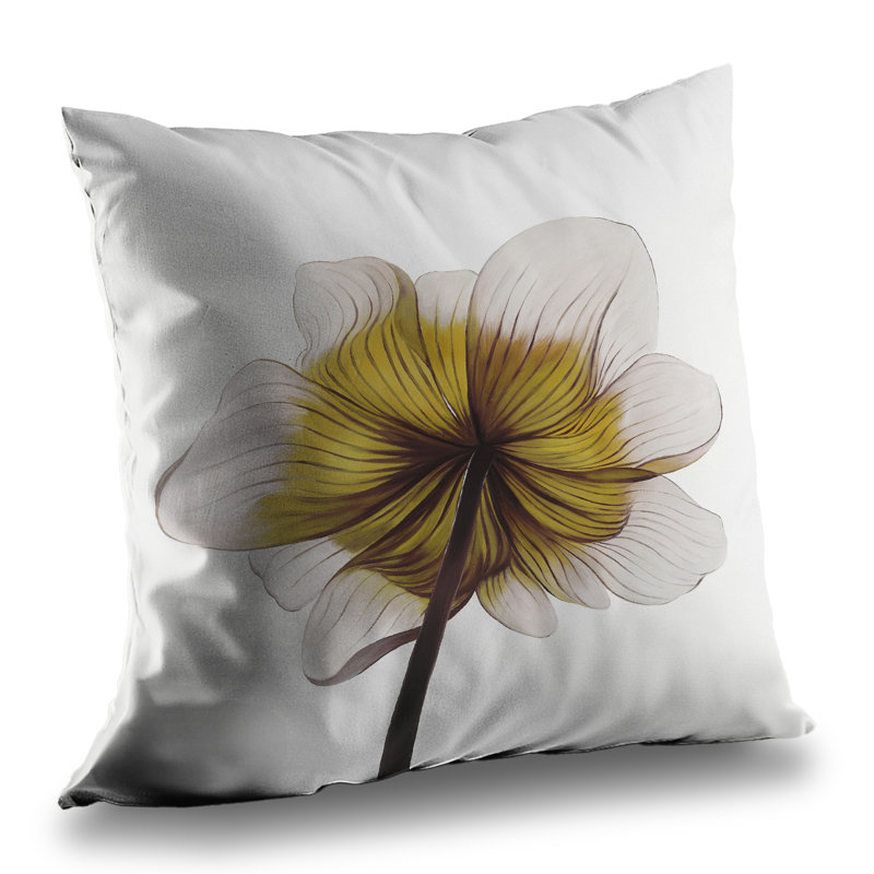 Beautiful anemone yellow flower throw pillow | Home decor