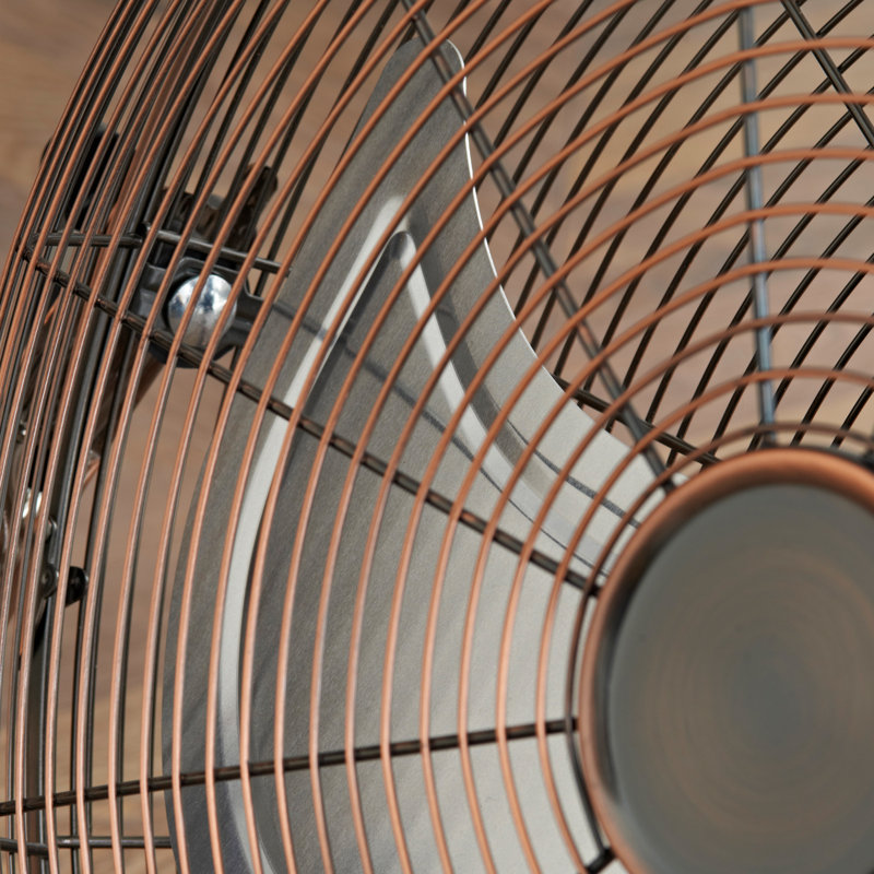 George Oliver Saltsburg Floor Fan Fan, Copper, 54cm H x 53cm W x 18.50cm D