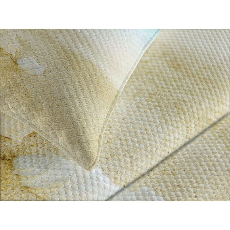 Ambesonne Starfish Bedspread Set Tropic Seacoast Multicolor, King Bedspread + 2 Standard Shams