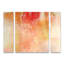 Ensemble de 3 panneaux muraux - Mila Apperlo «Orange 789», art mural sur toile pour le salon, la chambre à coucher ou le bureau 