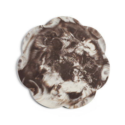 Scallop Resin Board Chocolate