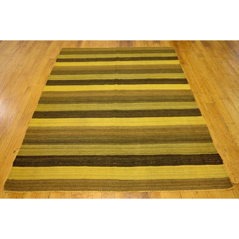 Tapis de zone en laine 5 pi 3 po x 6 pi 9 po one-of-kind main-noué la new age Warminster