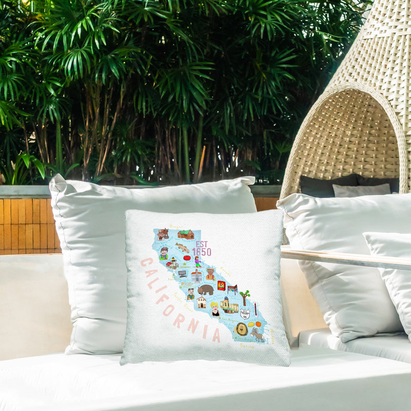 Housse et insert de coussin décoratif carré en polyester pour l'intérieur et l'extérieur