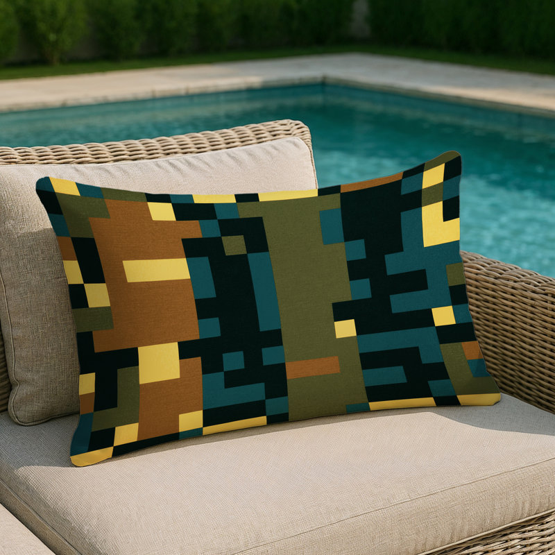 Matrix Meadows Indoor And Outdoor Throw Pillow, Rectangle 20"H x 14"W