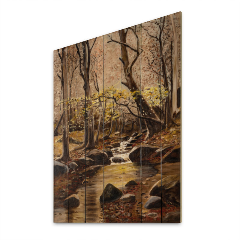 Petite rivière dans la forêt en fleurs II Petite rivière dans la forêt en fleurs II - peinture sur