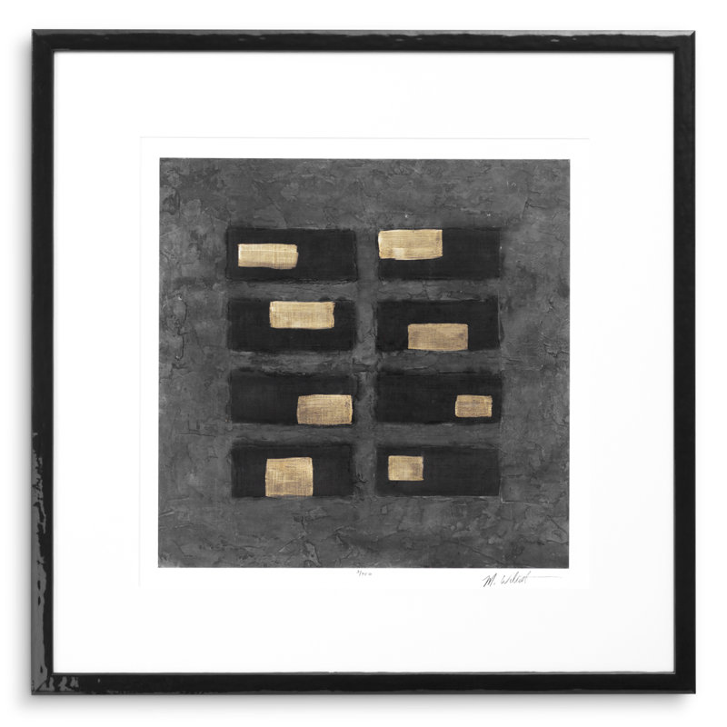 Washed Black Squares Print by Michael Willett
