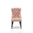 Dallas Parson Kitchen Chairs - Button Tufted Nailhead Beige Red Polyester Fabric Upholstered Dining Chairs, Set of 2, Distressed Jacobean-541412536