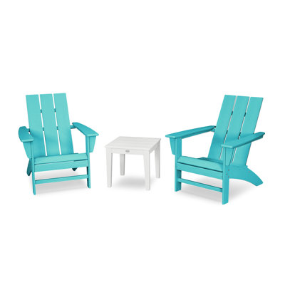 POLYWOOD® Modern Adirondack 2-Person Patio Seating Group
