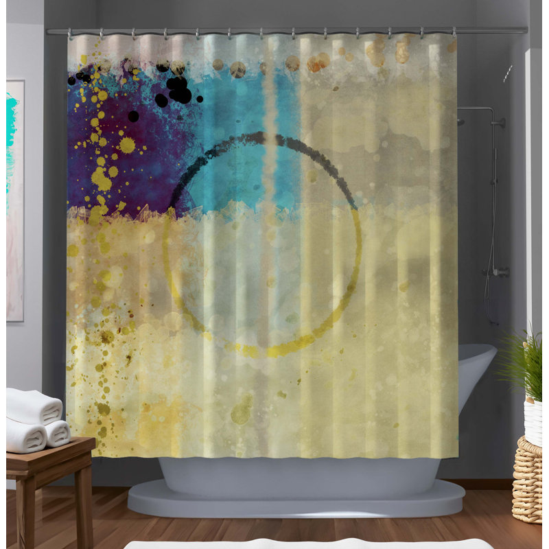 Rideau de douche à motif abstrait khani