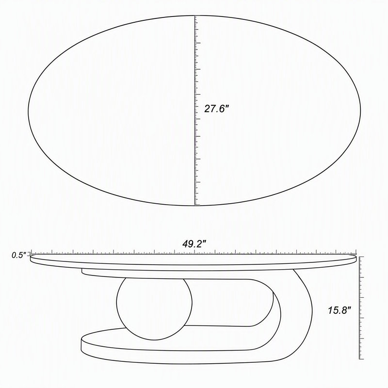 Table basse ovale en faux marbre de 125 cm (49,2 pouces) pour salon, table centrale moderne avec piètement en acier inoxydable pour la décoration intérieure