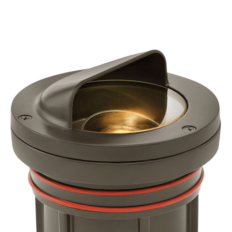 Lumière de puits câblée à faible tension avec écran brun protégé, 9 W, Bronze, DEL