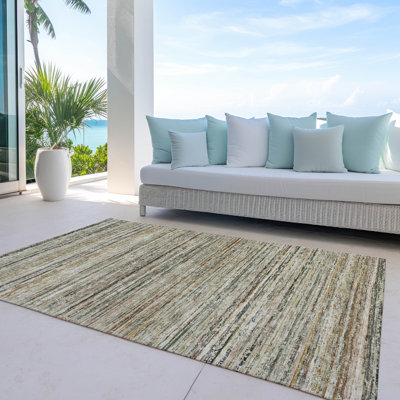 Tapis beige intérieur / extérieur lavable à la machine Claudian ACN1239