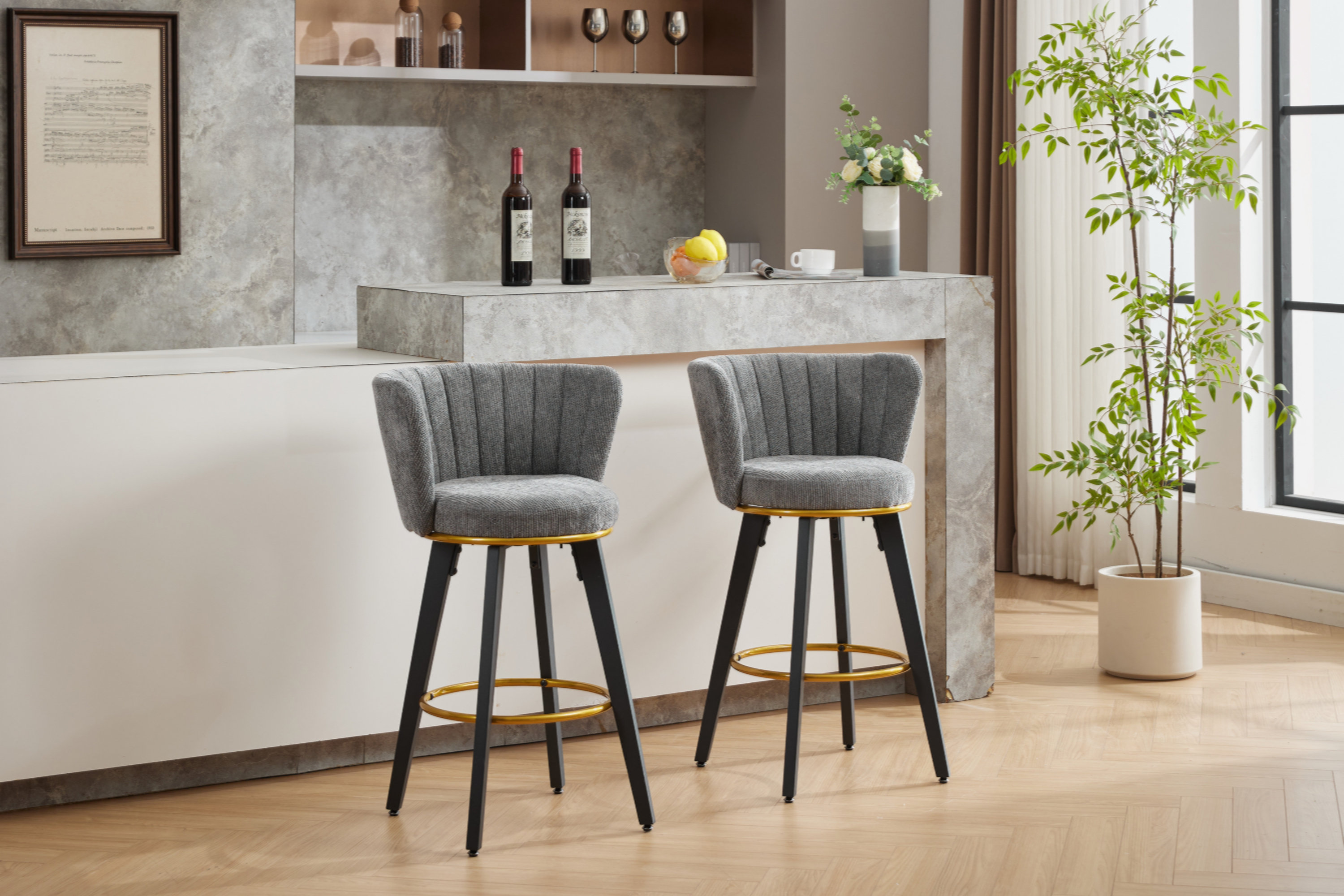 Swivel Barstools Everly Quinn Bar Stools Hausfame Swivel Counter
