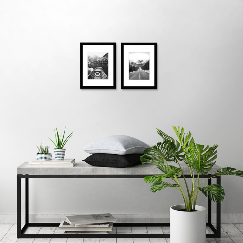Cadre photo Andreyna, à suspendre au mur ou sur une table, Noir, 9 po x 12 po