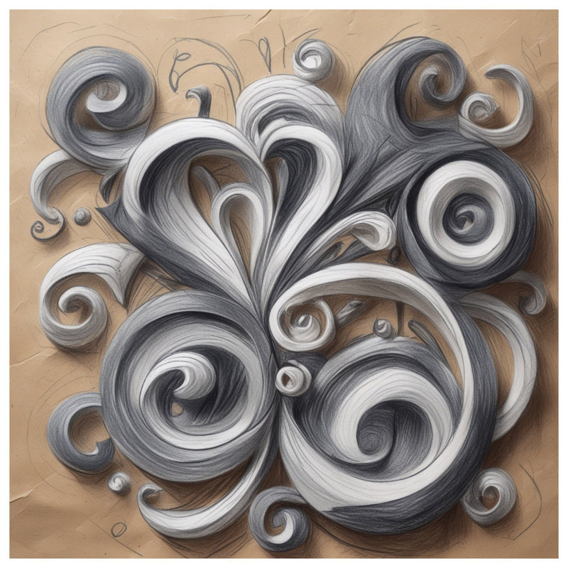 Illustration de couvre-lit tourbillonnant gris et blanc, Lit simple