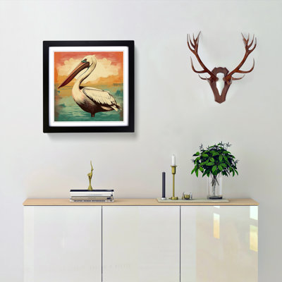 Pelican Retro Art - Framed Print