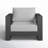 Hoyt 37.40” Outdoor Aluminum Armchair-940330891-970786424
