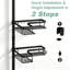 Étagère de douche d'angle à 4 niveaux en acier inoxydable antirouille, réglable en hauteur de 121,1 cm à 314,3 cm, noire