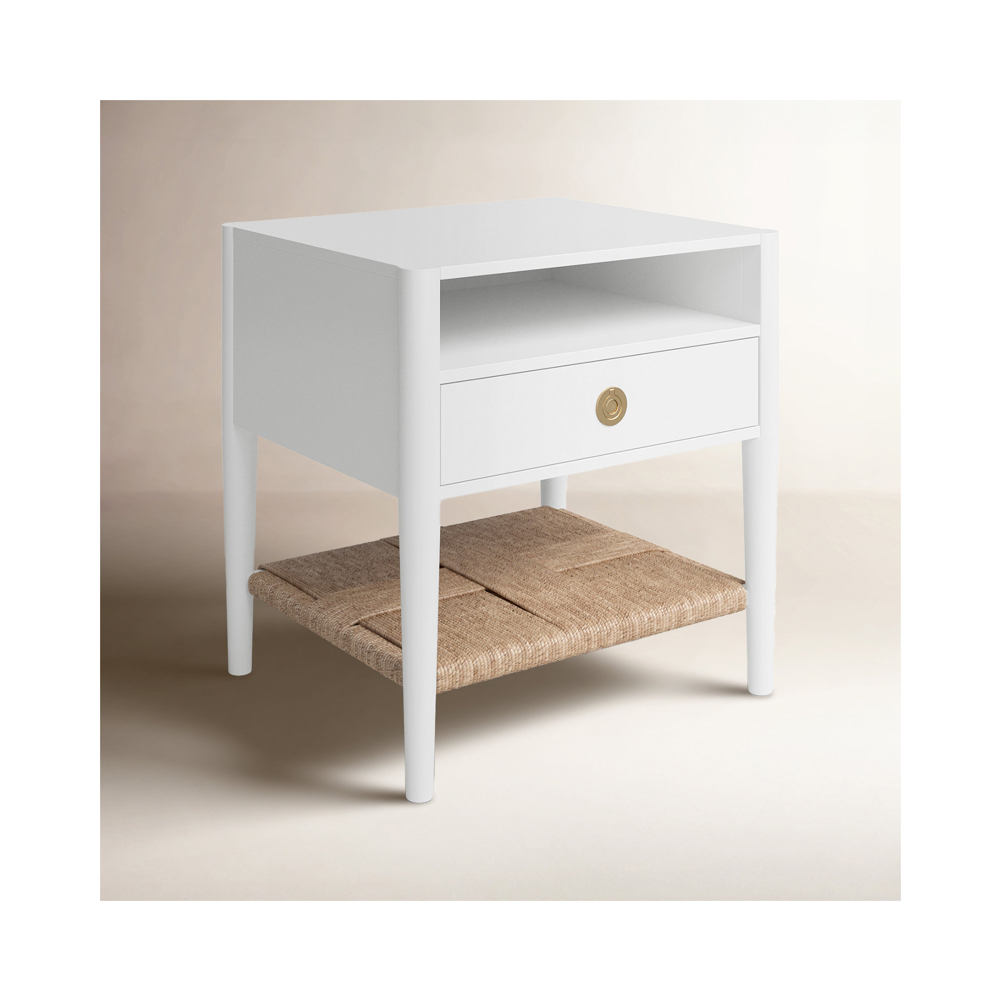 Madeline 1 - Drawer Nightstand, White