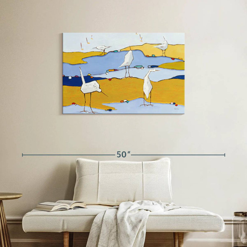 Marsh Egrets, 24" H x 36" W