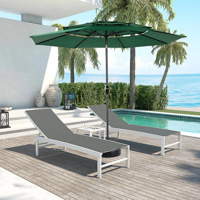 Parasol inclinable à 3 niveaux 9 pi (base non incluse)