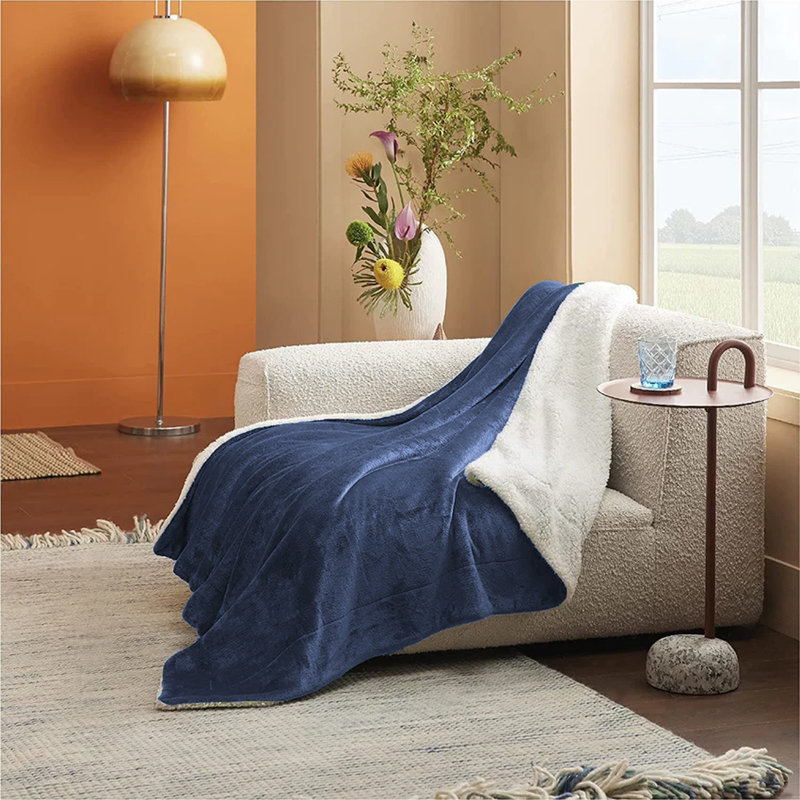Heated Throw Blanket, W18 x L38cm, Navy