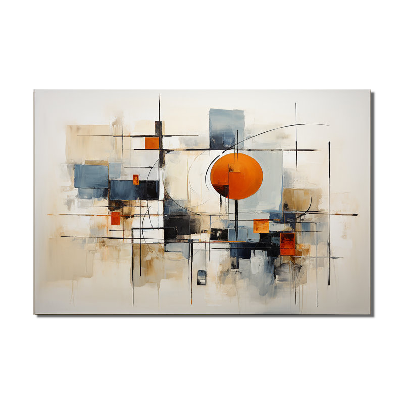 Élégance colorée Mid-Century abstraite I - salon d'art mural Mid-Century