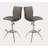 Modern Barstool Texture Leatherette/Chrome Adjustable Height