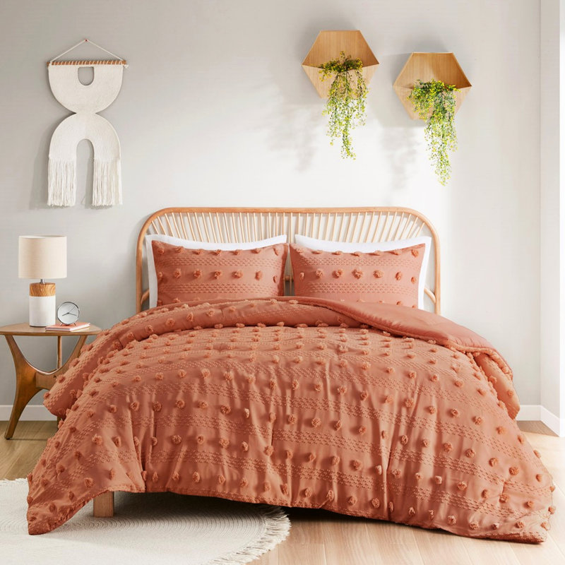 Couleur rouille - édredon pour lit double / grand et taies décoratives, Full/Queen Comforter + 2 Standard Pillowcases, Rust